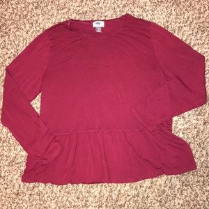 Old navy crimson long sleeve shirt